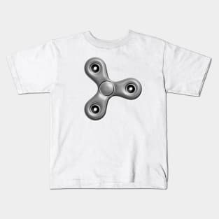 Fidget Spinner - Metallic 3D Kids T-Shirt